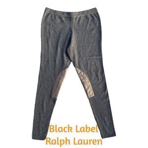 Ralph Lauren BLACK LABEL Heather Grey Embellished Leggings XL NWOT